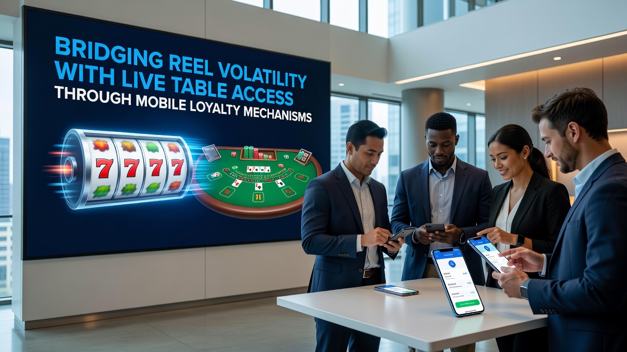 Loyalty dashboard on smartphone showing points flow from slots to live tables