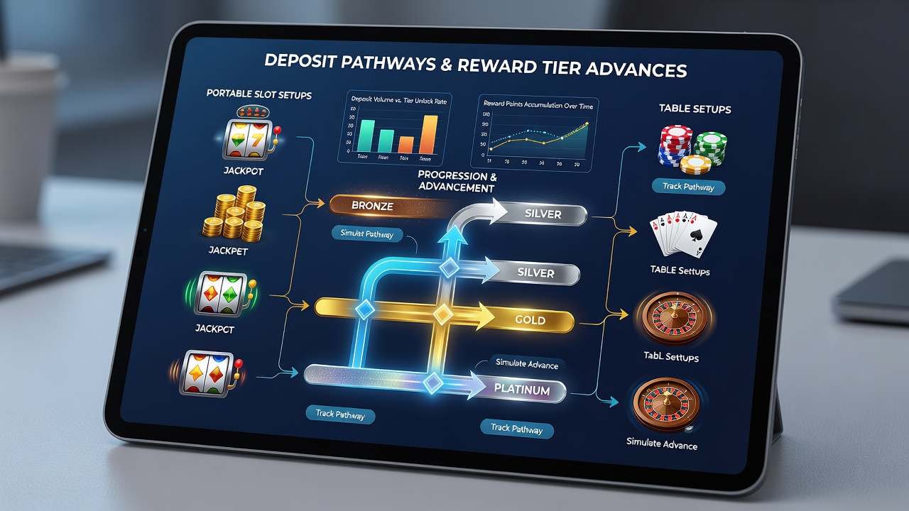 Diagram illustrating deposit flow from mobile wallet to reward tier database
