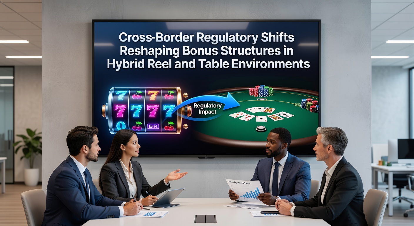 Regulatory documents and casino interface screens showing bonus adjustments across international borders