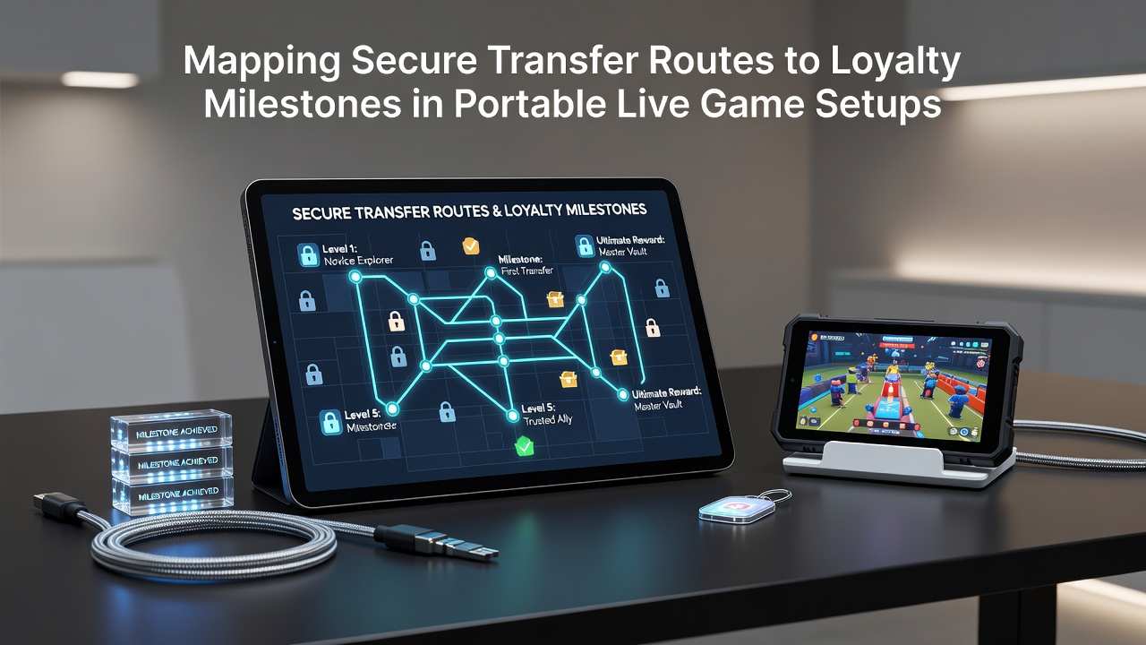 Secure mobile transfer pathways illustrated with encrypted connections linking portable devices to live dealer platforms and loyalty tracking systems