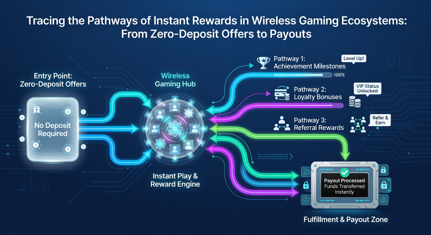 Mobile app dashboard displaying progression from free spins to VIP premium rewards in wireless gaming